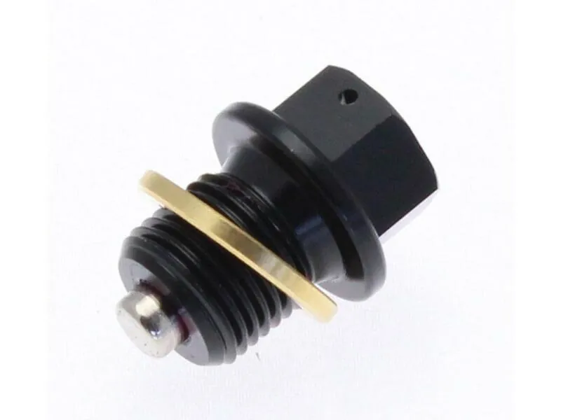 Tapón de vaciado de aceite TECNIUM magnético alu negro M19 x 1,50 x 14