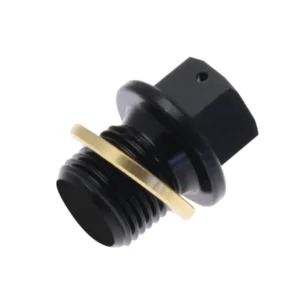 Tapón de vaciado de aceite TECNIUM no magnético alu negro M16 x 1,50 x 14