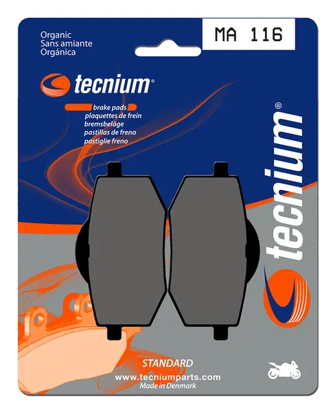 Pastillas de freno Tecnium MA116 Orgánicas