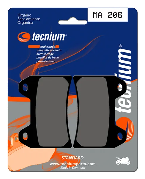 Pastillas de freno Tecnium MA206 Orgánicas
