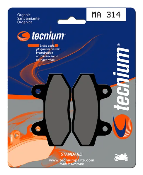 Pastillas de freno Tecnium MA314 Orgánicas