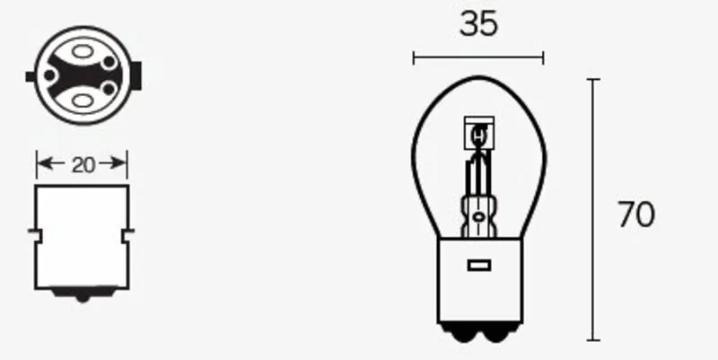 Lámpara TECNIUM S1 12V 25/25W - 10 uds