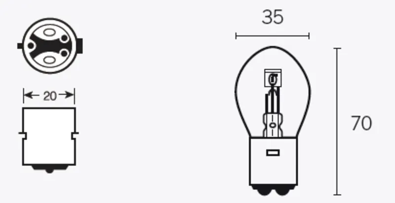 Lámpara TECNIUM S2 12V 40/45W - 10 uds