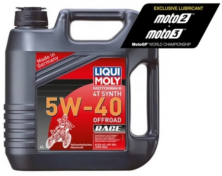 Garrafa de 4L aceite Liqui Moly 100% sintético 4T Synth 5W-40 Off road Race 3019