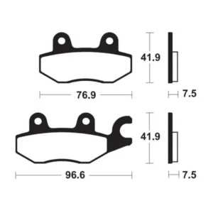 Pastillas de freno TECNIUM sintetizadas - MF455