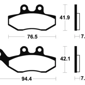 Pastillas de freno Tecnium Scooter orgánicas ME274