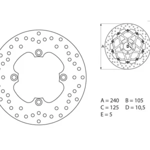 Disco de freno Brembo 108489952