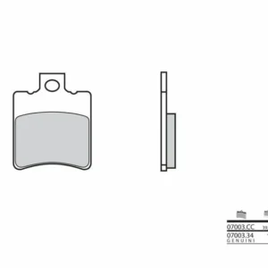 Pastillas de freno orgánicas Brembo 07003