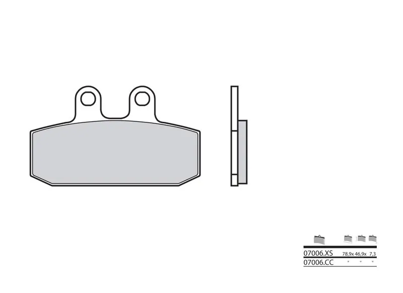 Pastillas de freno sinterizadas Brembo 07006XS