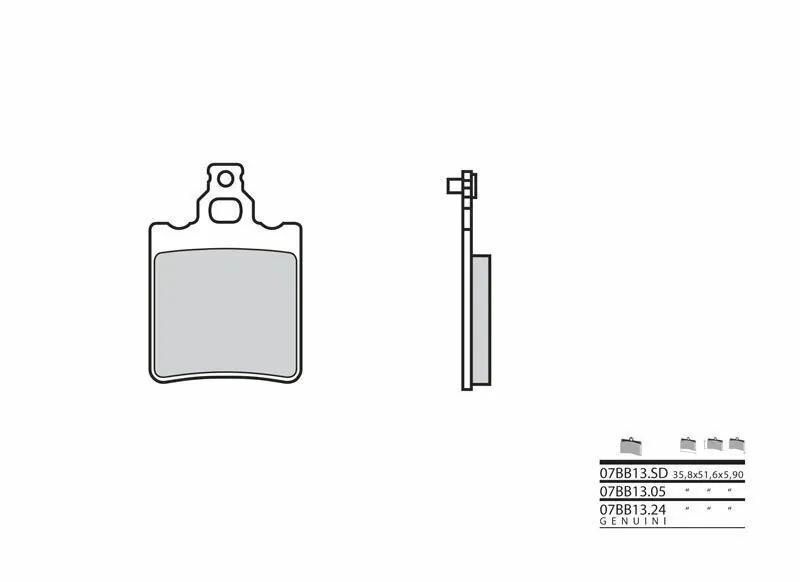 Pastillas de freno sinterizadas Brembo 07BB13SD