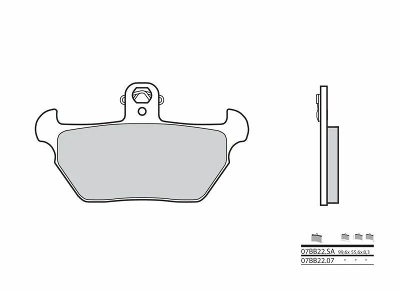 Pastillas de freno orgánicas Brembo 07BB2207