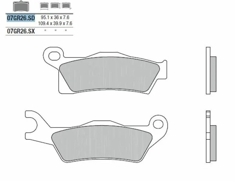 Pastillas de freno sinterizadas Brembo 07GR26SD