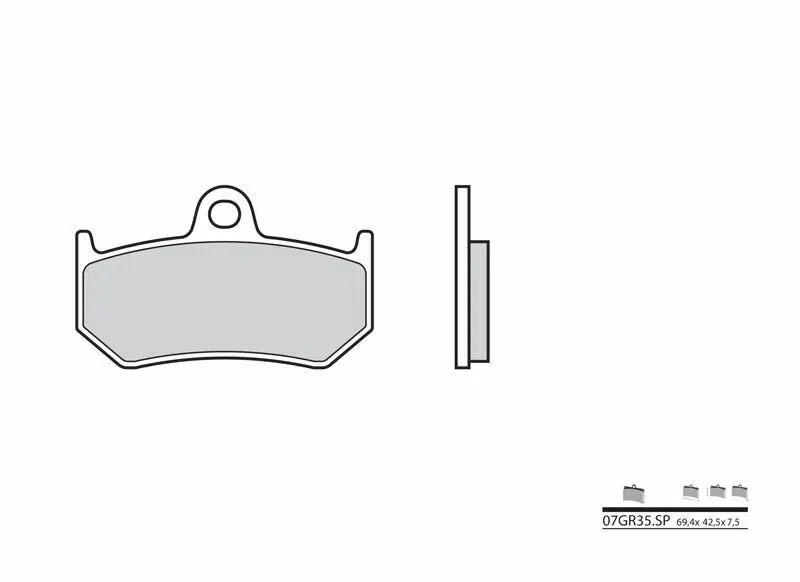Pastillas de freno sinterizadas Brembo 07GR35SP