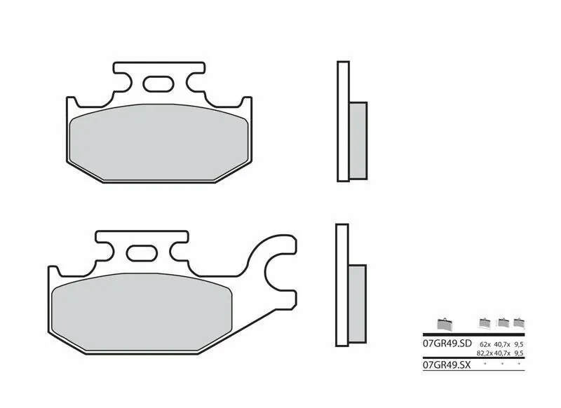Pastillas de freno sinterizadas Brembo 07GR49SD