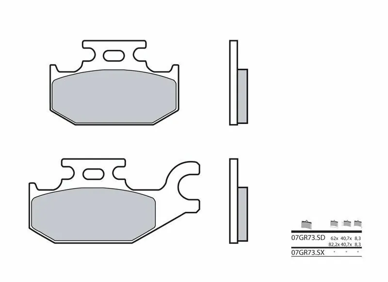 Pastillas de freno sinterizadas Brembo 07GR73SD