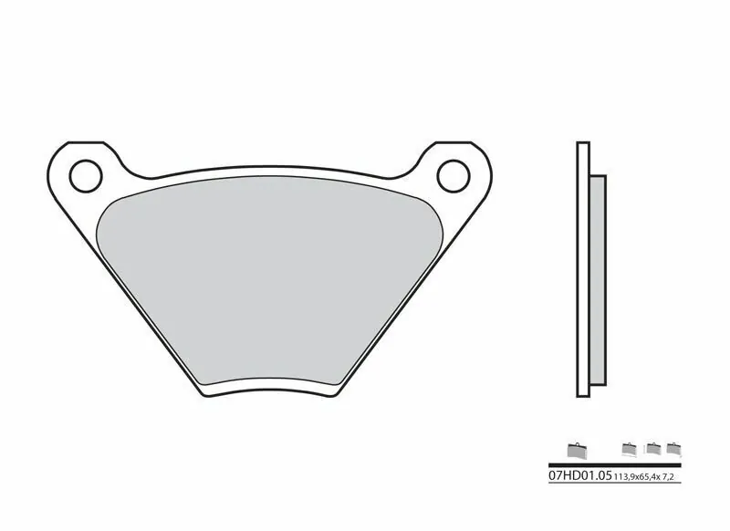 Pastillas de freno orgánicas Brembo 07HD0105