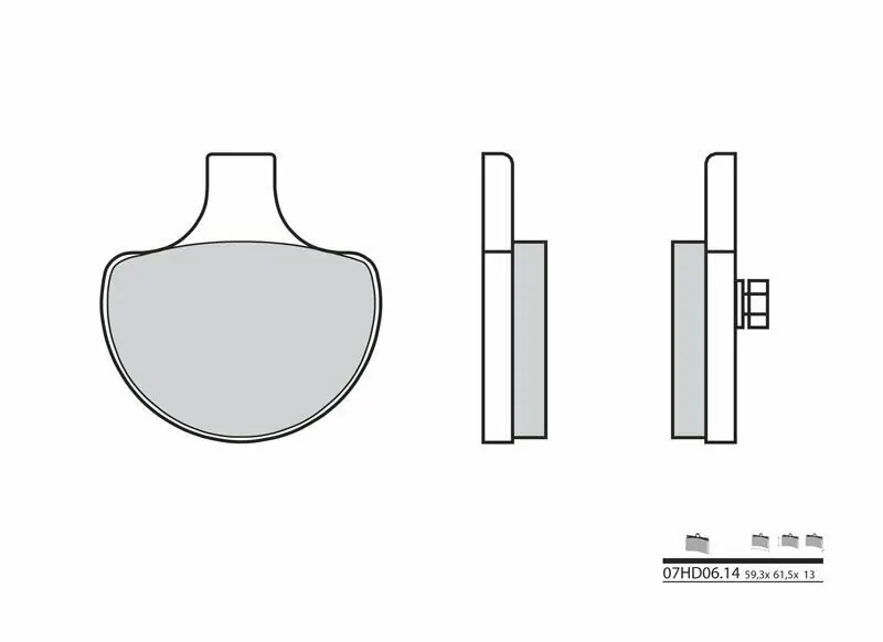 Pastillas de freno orgánicas Brembo 07HD0614
