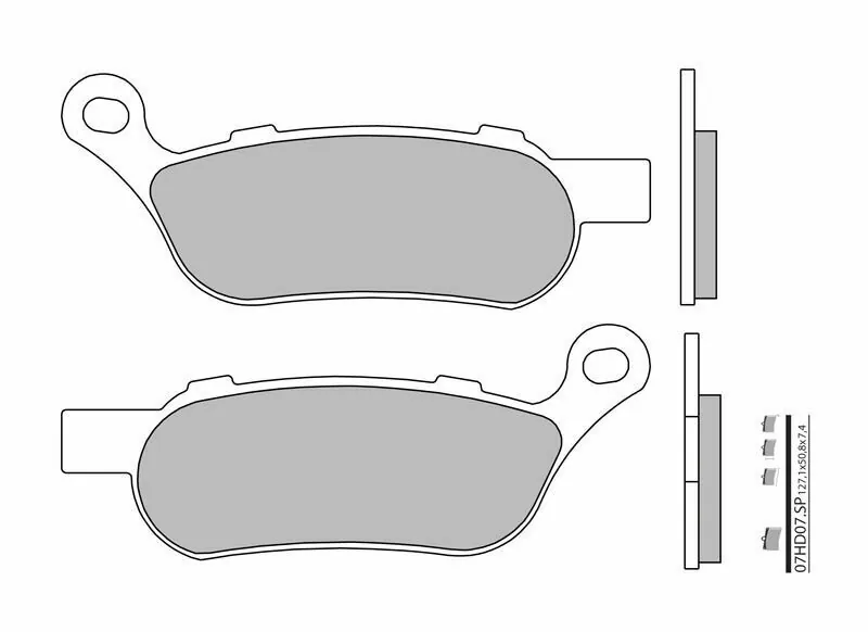 Pastillas de freno sinterizadas Brembo 07HD07SP