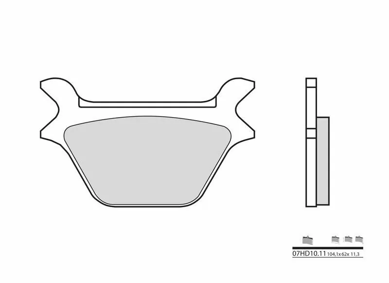 Pastillas de freno orgánicas Brembo 07HD1011