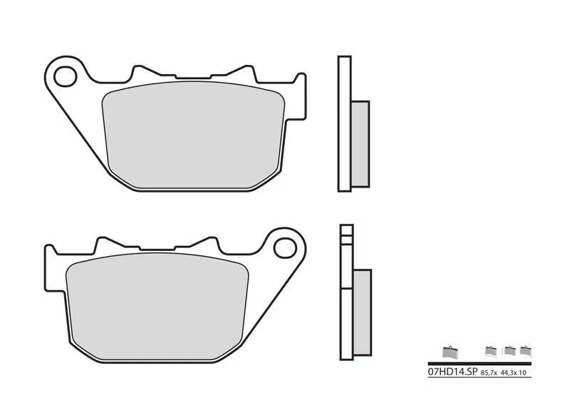 Pastillas de freno sinterizadas Brembo 07HD14SP