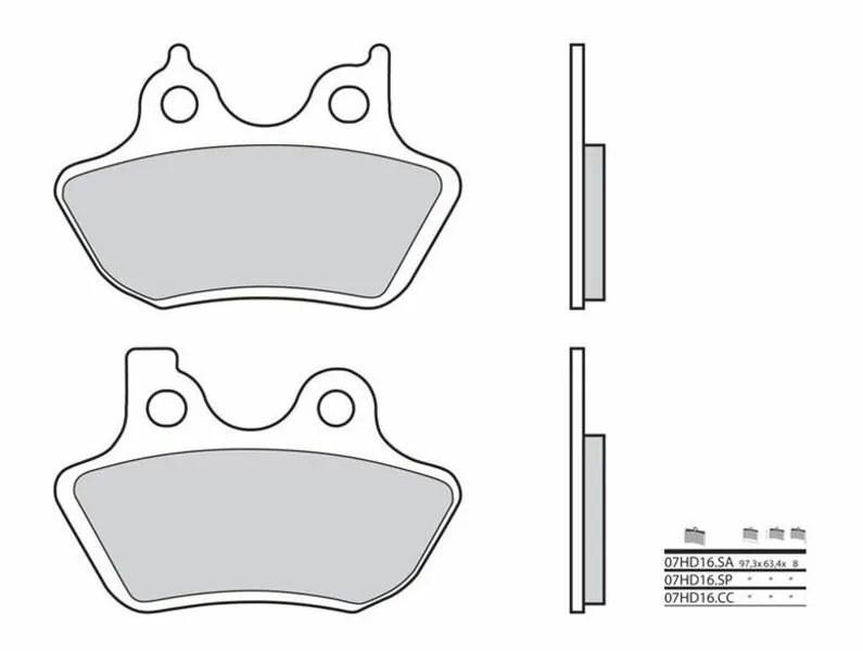 Pastillas de freno sinterizadas Brembo 07HD16SA