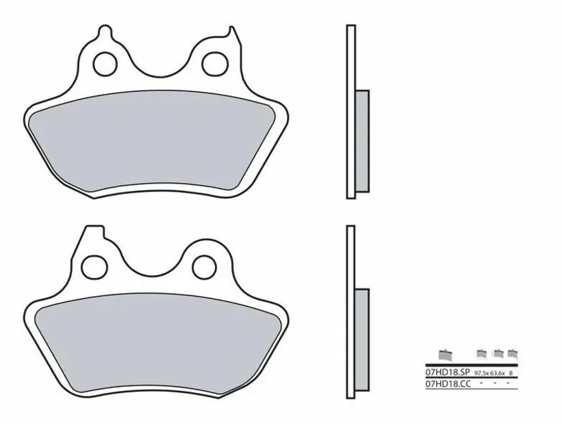 Pastillas de freno sinterizadas Brembo 07HD18SP