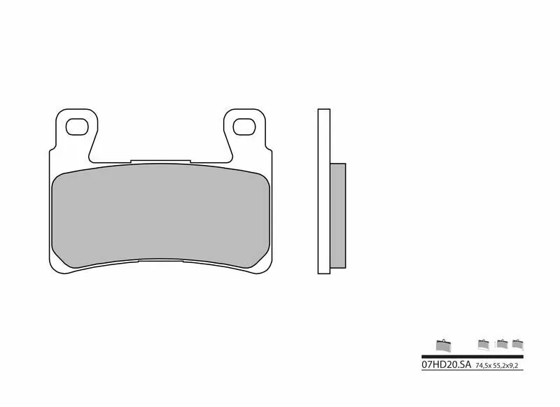 Pastillas de freno sinterizadas Brembo 07HD20SA