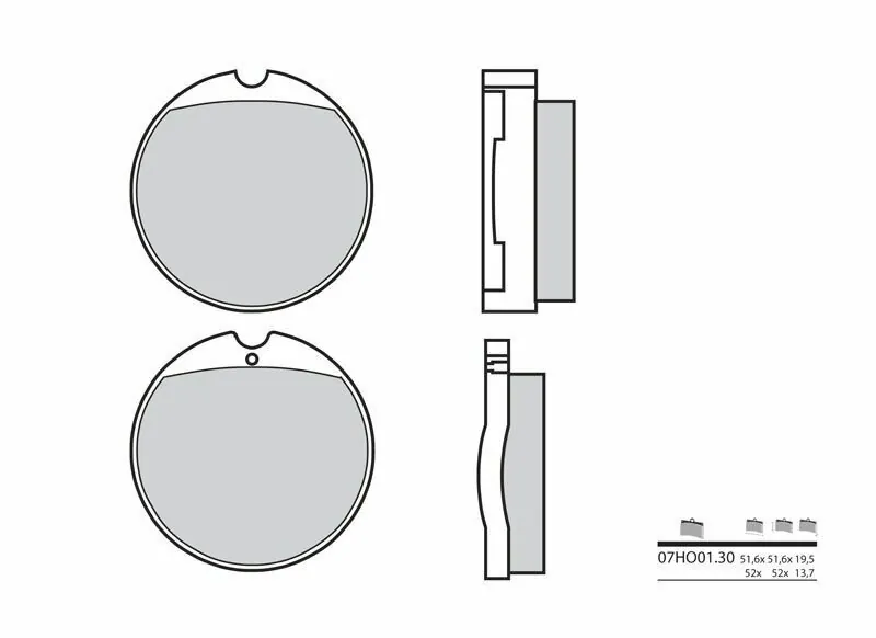 Pastillas de freno orgánicas Brembo 07HO0130