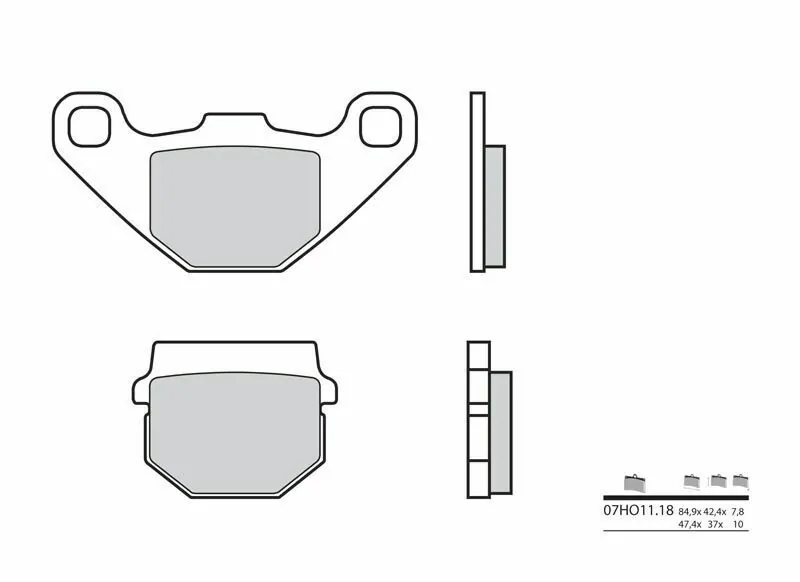 Pastillas de freno orgánicas Brembo 07HO1118