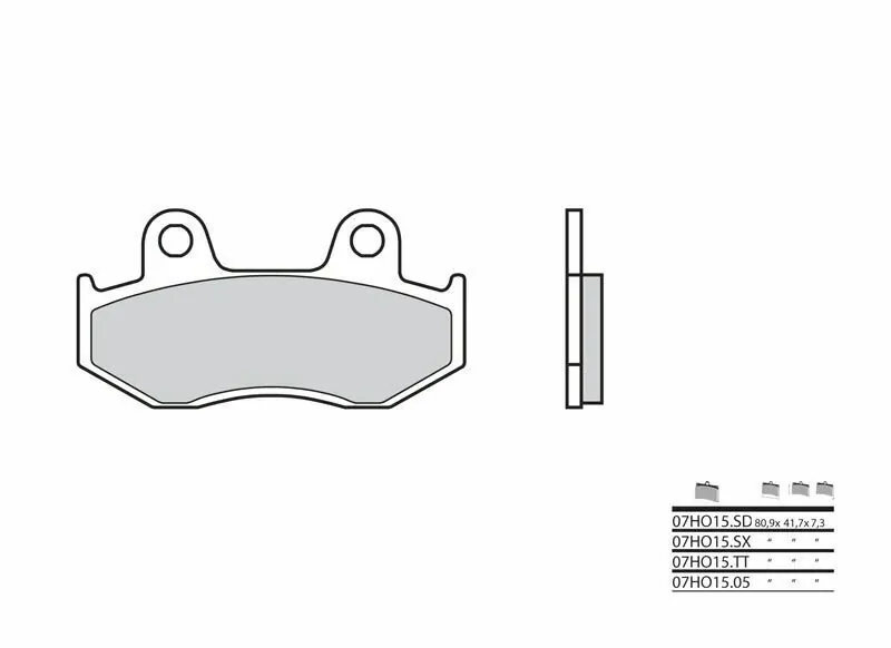 Pastillas de freno sinterizadas Brembo 07HO15SD