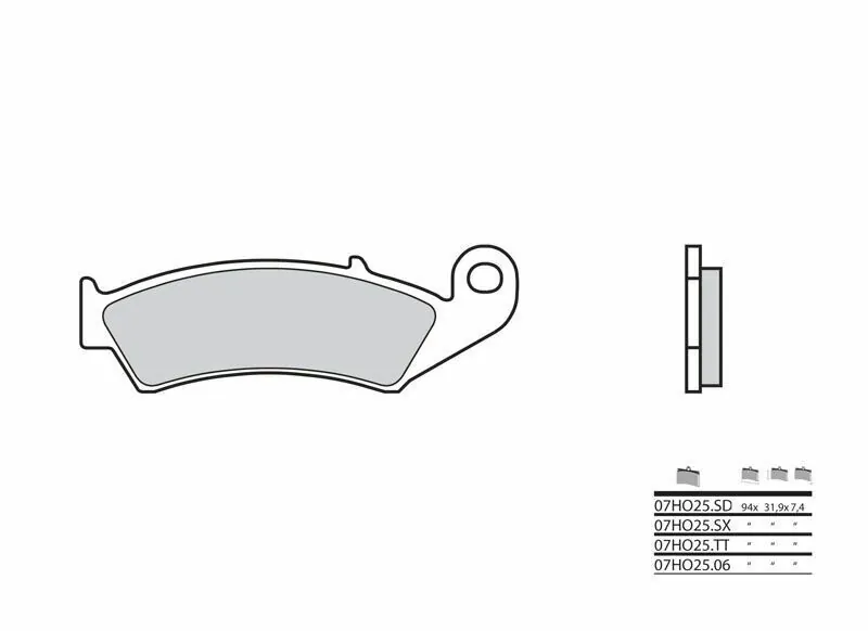 Pastillas de freno sinterizadas de competición Brembo 07HO25SX