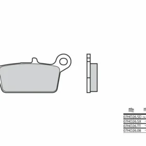 Pastillas de freno sinterizadas de competición Brembo 07HO26SX