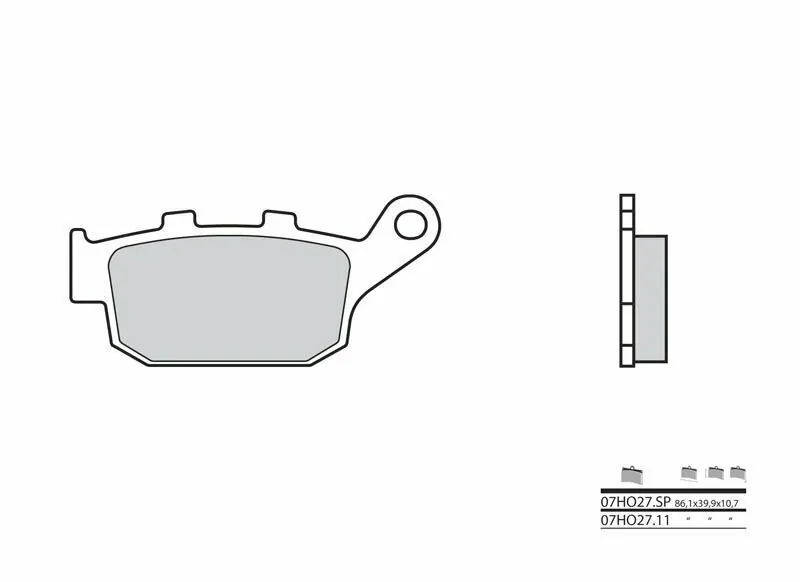 Pastillas de freno sinterizadas Brembo 07HO27SP