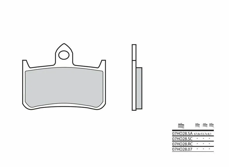 Pastillas de freno sinterizadas de competición Brembo 07HO28RC