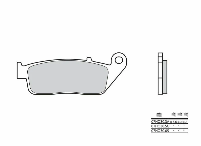 Pastillas de freno orgánicas Brembo 07HO3005