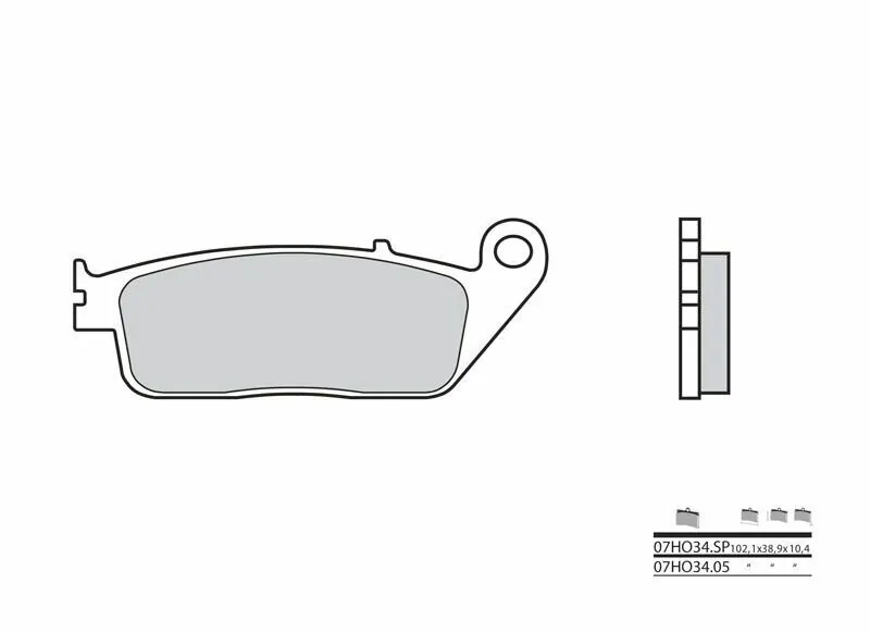 Pastillas de freno orgánicas Brembo 07HO3405