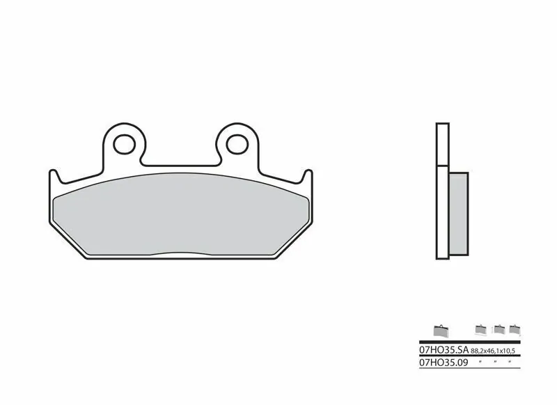 Pastillas de freno orgánicas Brembo 07HO3509