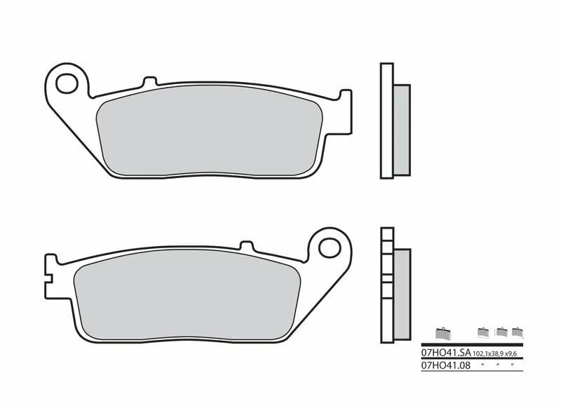 Pastillas de freno orgánicas Brembo 07HO4108