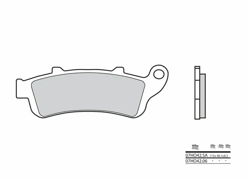 Pastillas de freno orgánicas Brembo 07HO4206