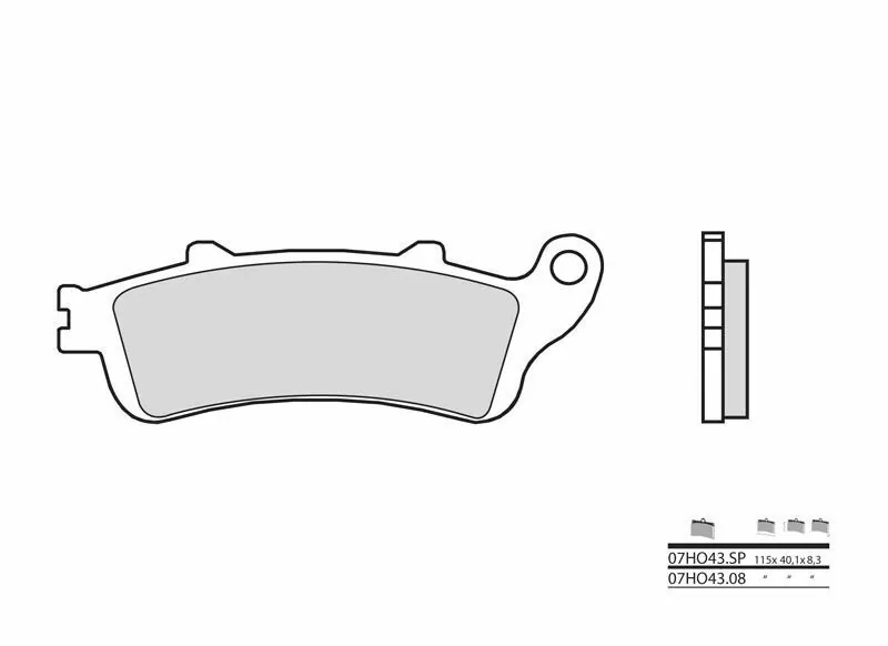 Pastillas de freno sinterizadas Brembo 07HO43SP