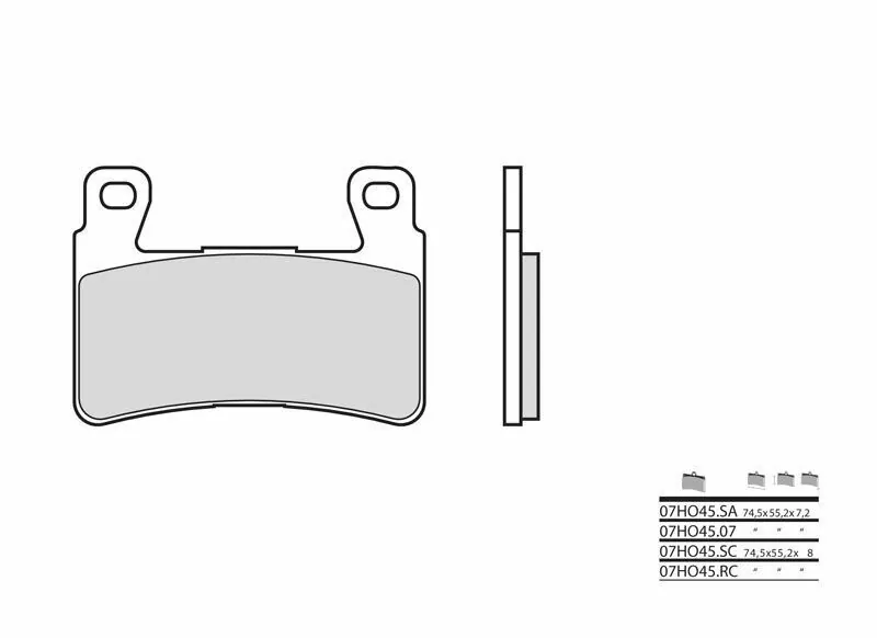 Pastillas de freno orgánicas Brembo 07HO4507
