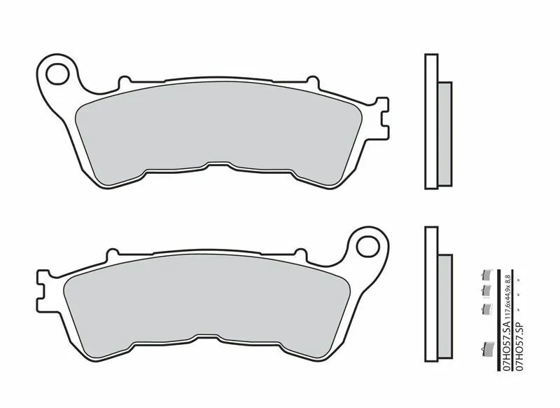 Pastillas de freno sinterizadas Brembo 07HO57SP
