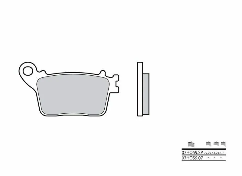 Pastillas de freno sinterizadas Brembo 07HO59SP