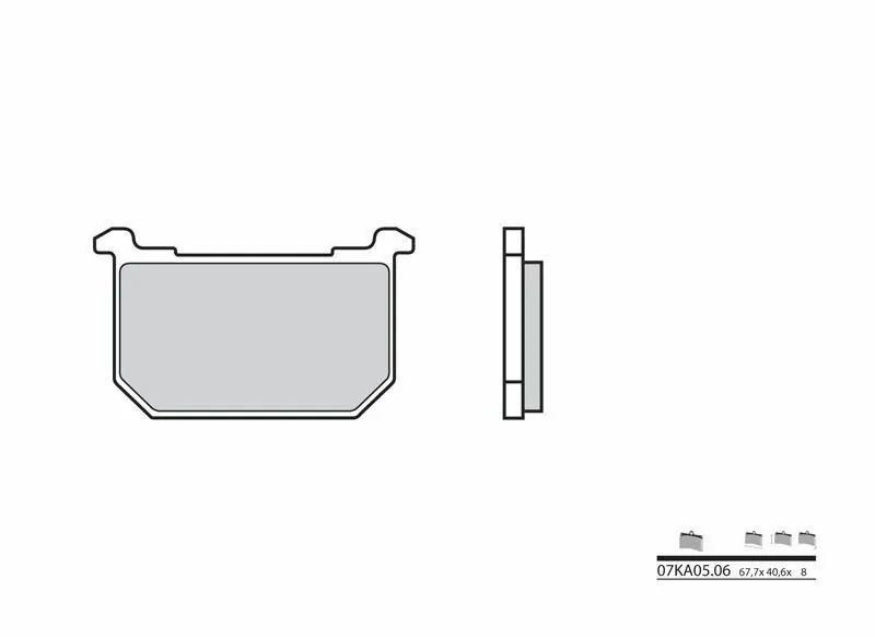 Pastillas de freno orgánicas Brembo 07KA0506