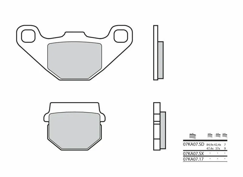 Pastillas de freno sinterizadas de competición Brembo 07KA07SX