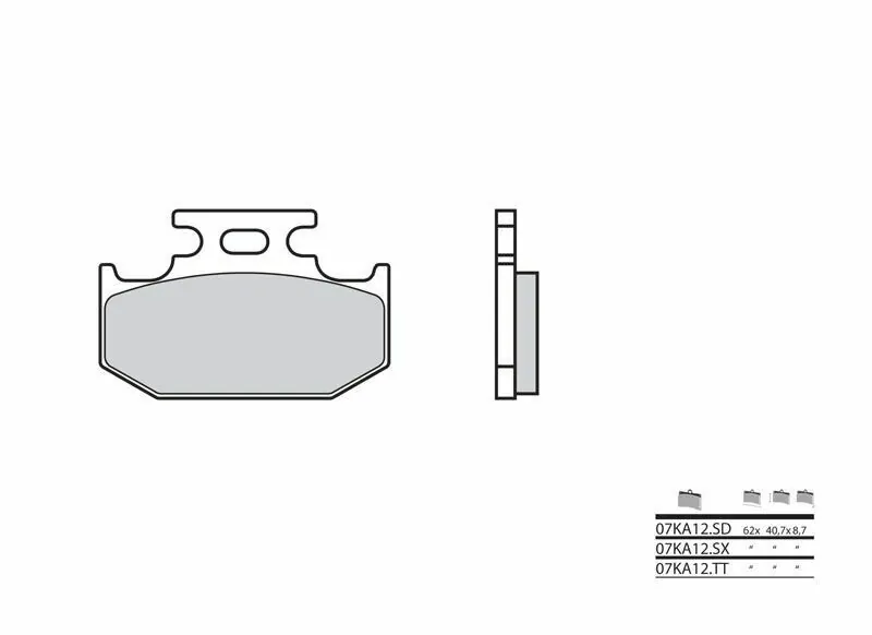 Pastillas de freno sinterizadas de competición Brembo 07KA12SX