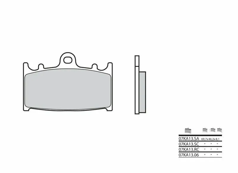 Pastillas de freno orgánicas Brembo 07KA1306