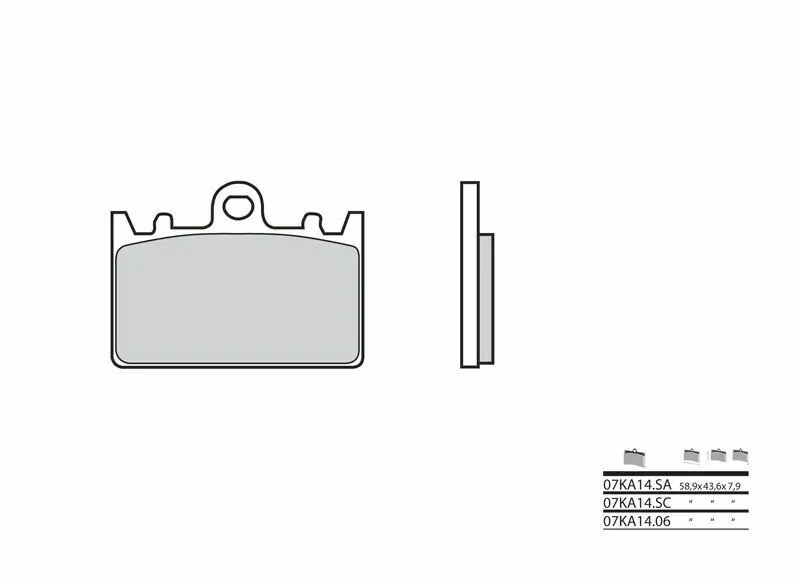 Pastillas de freno orgánicas Brembo 07KA1406