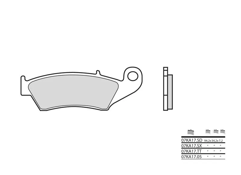 Pastillas de freno sinterizadas Brembo 07KA17LA