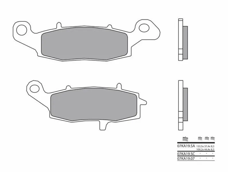 Pastillas de freno sinterizadas Brembo 07KA19SA